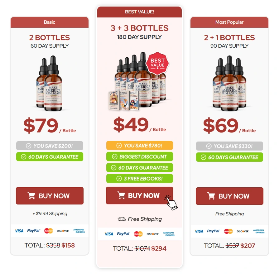 Make America Slim Again order page